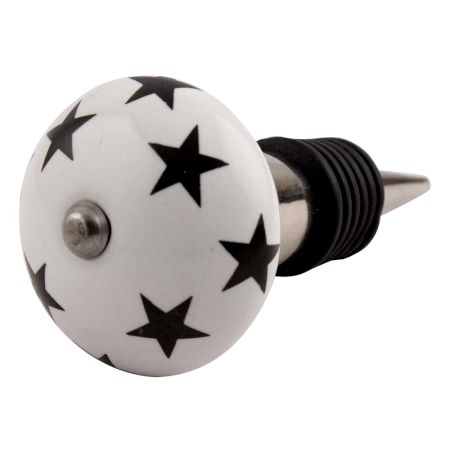 Black Star Ceramic Wine Stopper (Pack Of One Piece)